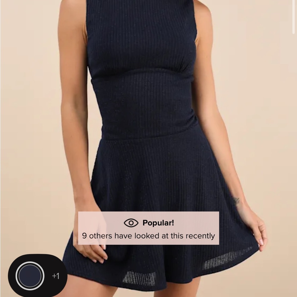 Lulu's Navy Sleeveless Mini Dress